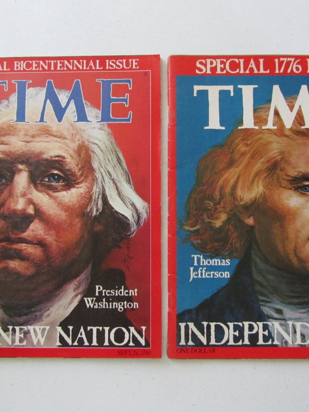 Time Magazine 2 Special Issues July 4 1776 and September 26 1789 Bicentennial